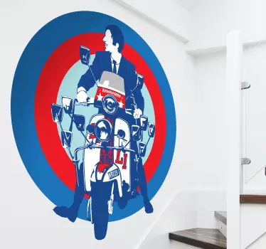 Sticker véhicule moto vintage - TenStickers