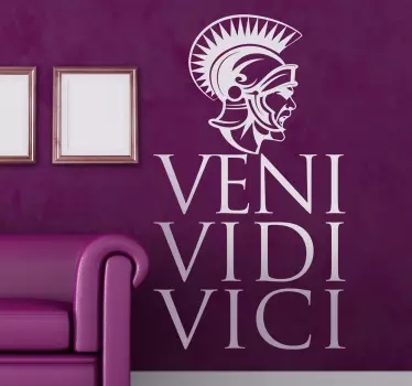 Sticker citation Veni Vidi Vici de Jules César - TenStickers