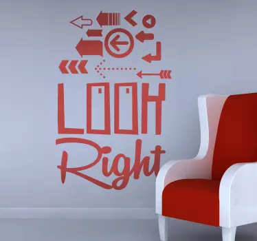 Sticker vertical look right - TenStickers