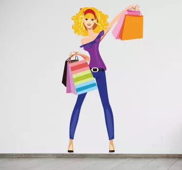 Sticker virée shopping - TenStickers