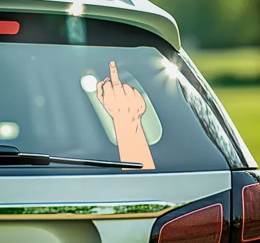 Sticker vitre doigt du milieu - TenStickers