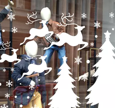 Sticker vitrine hiver - TenStickers