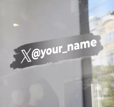 Sticker vitrine symbole X personnalisable - TenStickers