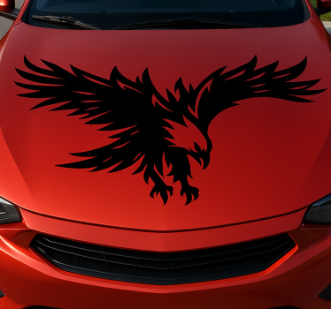 Sticker voiture aigle majestueux en plein vol - TenStickers