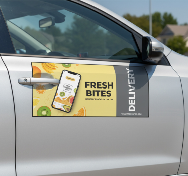 Sticker voiture annonce publicitaire mini personnalisée - TenStickers