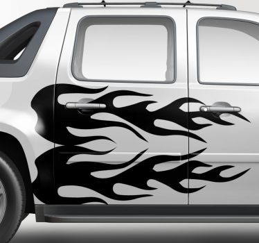 Sticker voiture art graphique flamme - TenStickers
