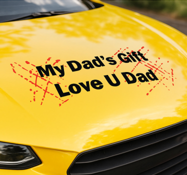 Sticker voiture je t'aime papa - TenStickers
