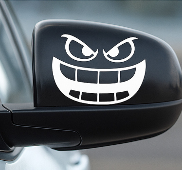 Sticker voiture visage de monstre pour rétroviseur - TenStickers