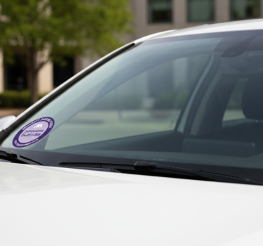Sticker voiture autorisation de stationnement violet - TenStickers