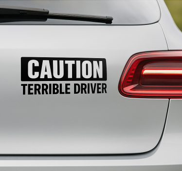 Sticker voiture avertir conducteur dangereux - TenStickers