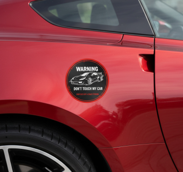 Sticker voiture avertissement ne pas toucher voiture - TenStickers
