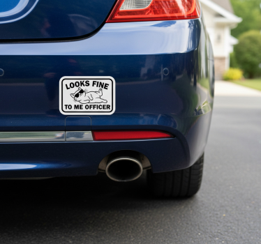 Sticker voiture ça me semble bon, officier - TenStickers