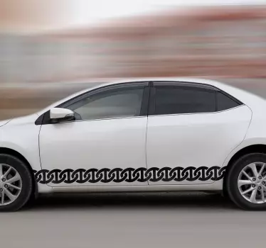 Autocollant voiture chaînes - TenStickers