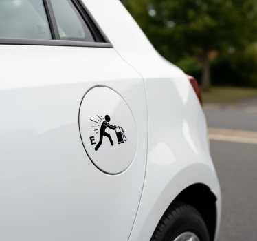 Sticker voiture combat pour réservoir d'essence - TenStickers