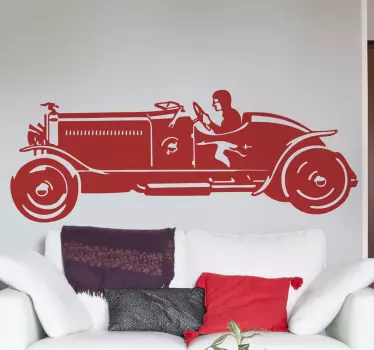 Sticker voiture course ancienne - TenStickers