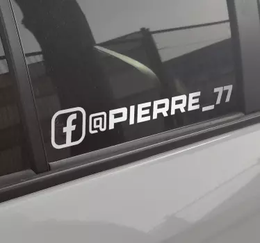Sticker voiture courses facebook - TenStickers