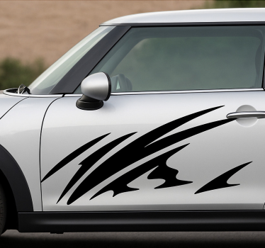 Sticker voiture design tribal simple - TenStickers