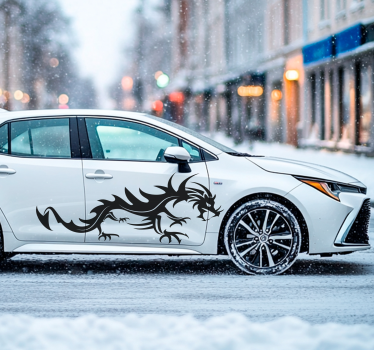 Sticker voiture dragon - TenStickers