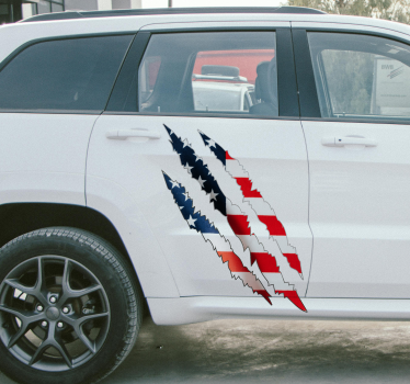 Autocollant voiture drapeau des États-unis - TenStickers