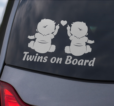 Sticker voiture duo sucré sécurité - TenStickers