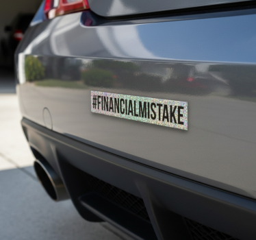 Sticker voiture erreur financière pailletée - TenStickers