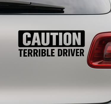 Sticker voiture étiquette d'avertissement honnête - TenStickers