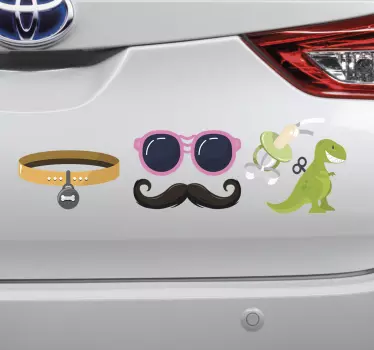 Sticker voiture familiale - TenStickers