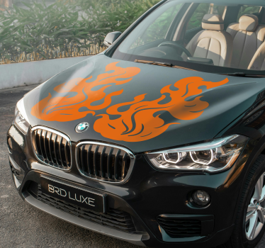 Autocollant voiture flammes pour le capot - TenStickers