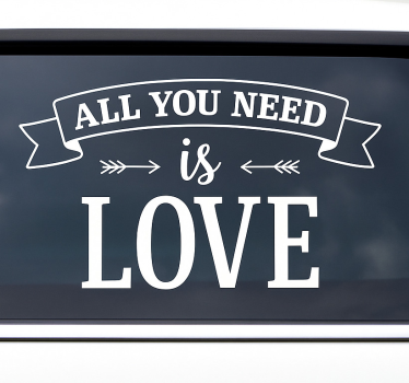 Sticker voiture flèche d'amour romantique - TenStickers