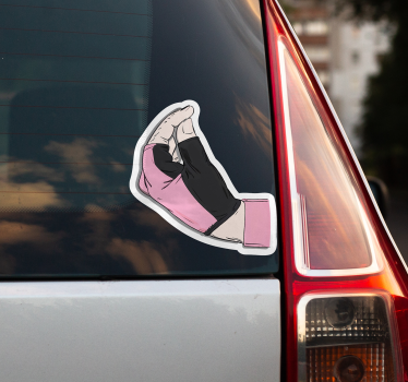 Sticker voiture geste cycliste italien - TenStickers