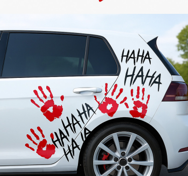 Sticker voiture graphisme latéral style joker - TenStickers
