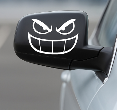 Sticker voiture gremlin malicieux du rétroviseur - TenStickers