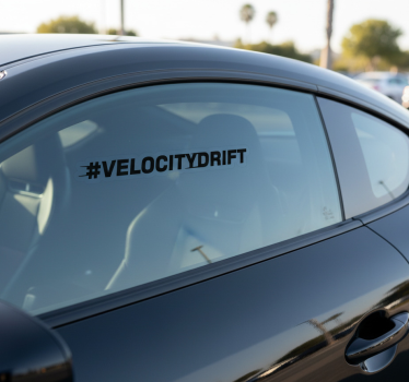 Sticker voiture hashtag haute vitesse - TenStickers