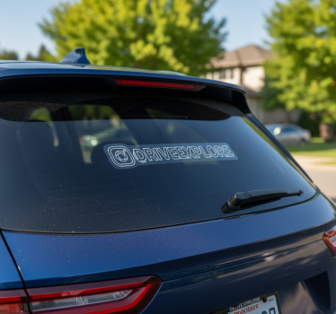 Sticker voiture identifiant de réseau social simple - TenStickers