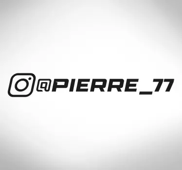 Sticker voiture Instagram racing personnalisable - TenStickers