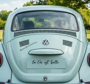 Sticker voiture la vie est belle - TenStickers