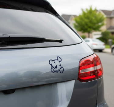 Sticker voiture logo de crânes croisés - TenStickers