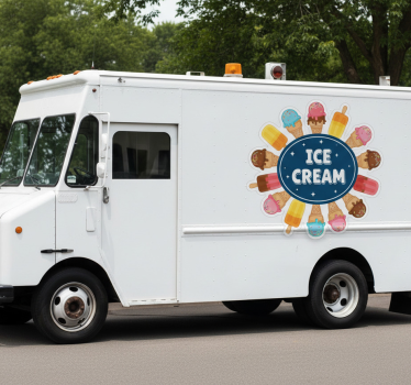 Sticker voiture logo glace - TenStickers