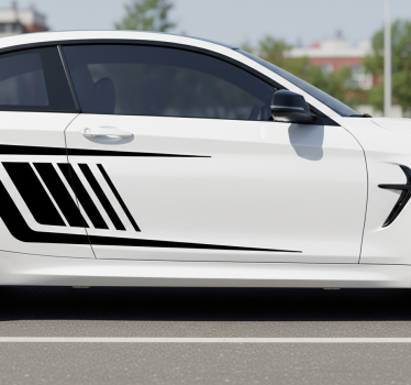 Sticker voiture motif en diagonale - TenStickers