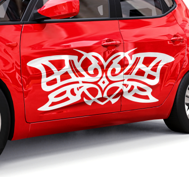 Sticker voiture motif papillon orné - TenStickers