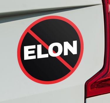 Sticker voiture no Elon - TenStickers