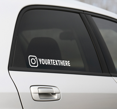 Sticker voiture nom d'utilisateur instagram - TenStickers