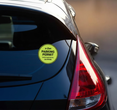 Sticker voiture panneau de stationnement personnalisé - TenStickers