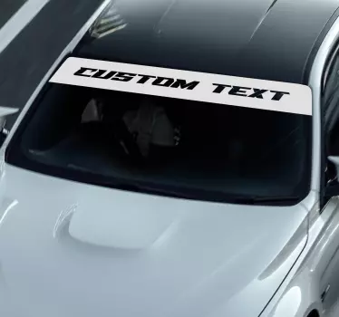 Autocollant voiture pare-soleil monochrome personnalisé - TenStickers
