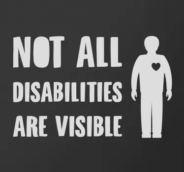 Sticker voiture pas toutes les handicaps sont visibles - TenStickers