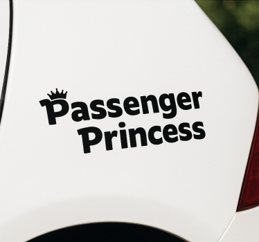 Sticker voiture princesse des passagers - TenStickers