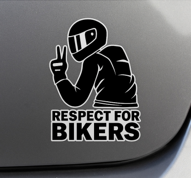 Sticker voiture respect pour les motards - TenStickers