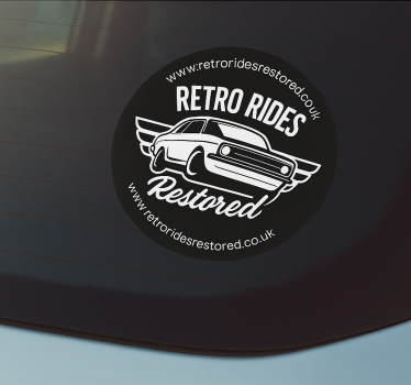 Sticker voiture rétro circulaire pour pare-brise - TenStickers