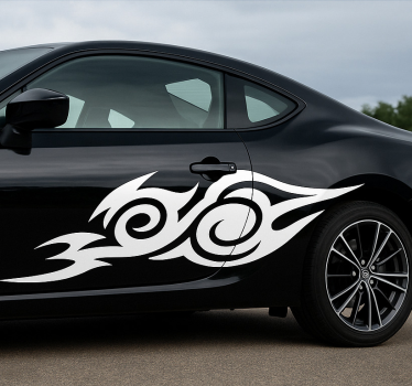 Sticker voiture roues turbo tranchantes en rotation - TenStickers