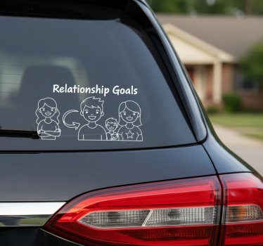 Sticker voiture statut relation créatif - TenStickers